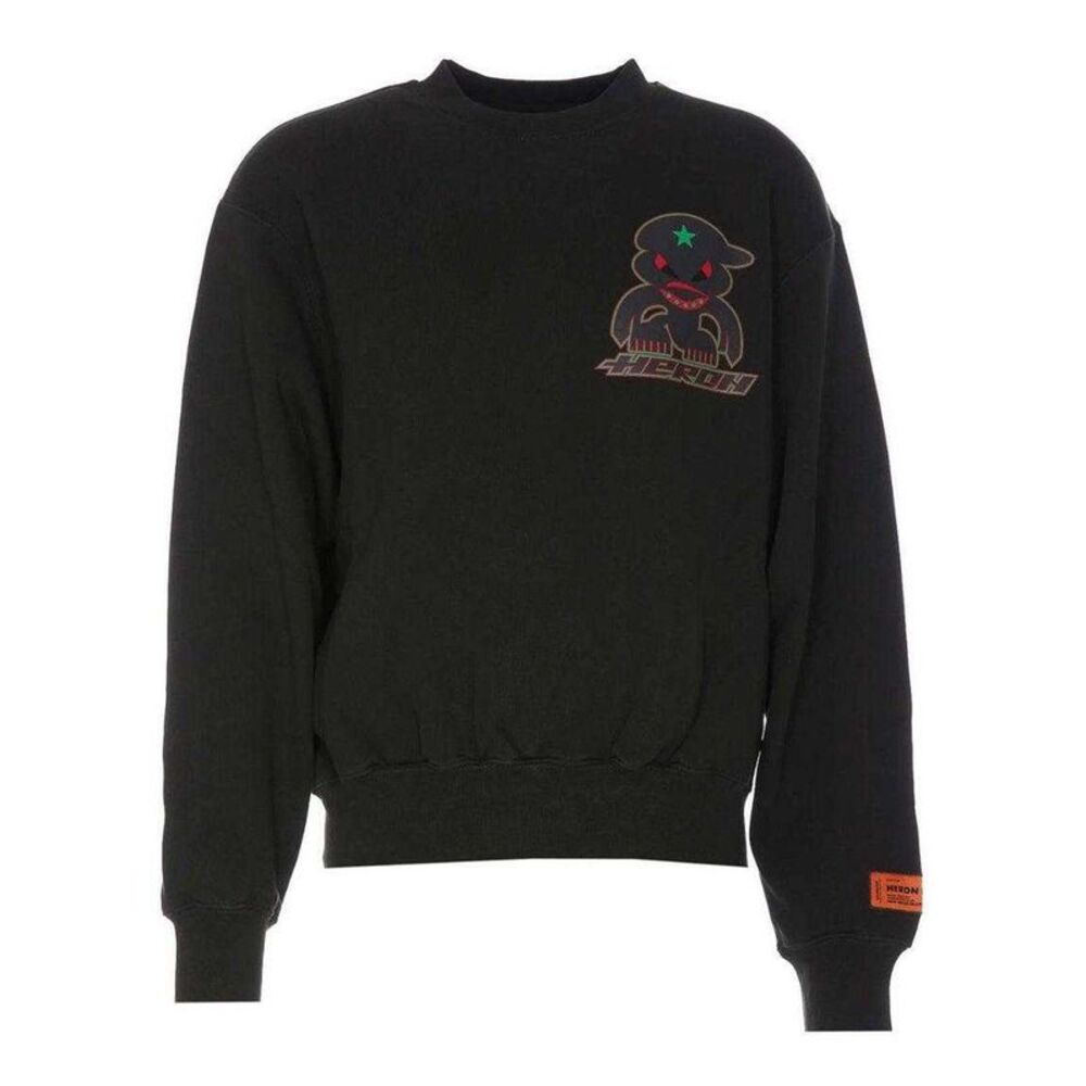 Heron Preston Mens Monster Crew Neck Sweatshirt / Black